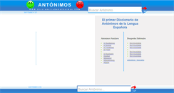 Desktop Screenshot of diccionariodeantonimos.com